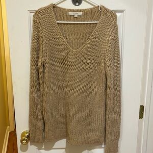 Loft Shimmer V-Neck Sweater